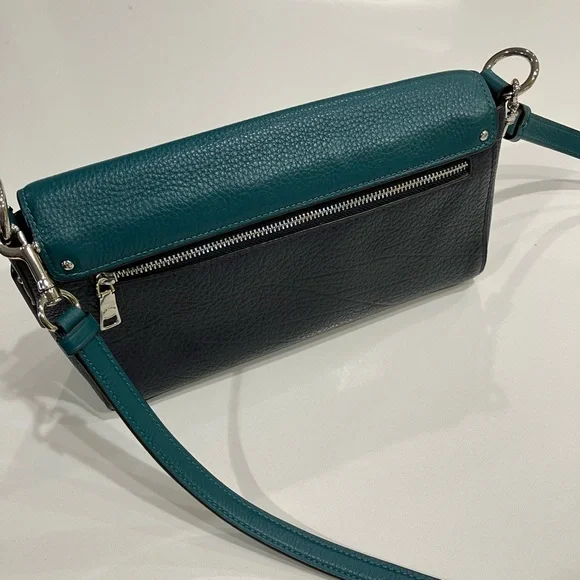 Coach Teal and Gray Crossbody Bag